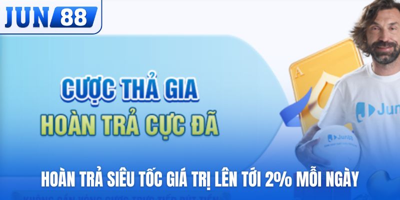 Hoàn trả siêu tốc giá trị lên tới 2% mỗi ngày