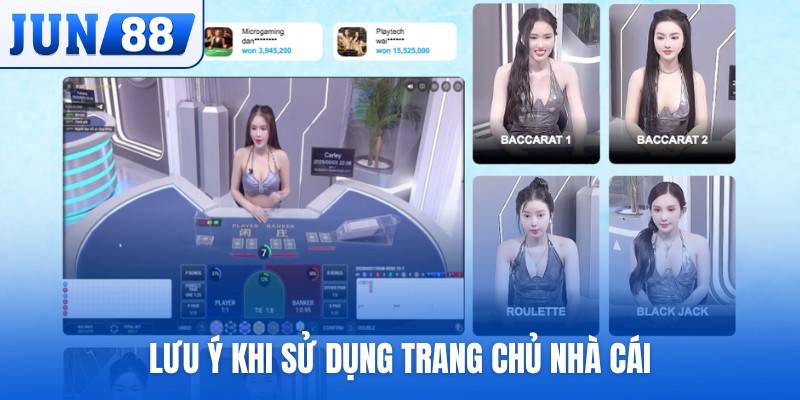 Lưu ý khi sử dụng trang chủ nhà cái